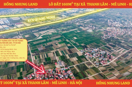 Hai lô đất liền nhau 160m tại Thanh Lâm, Mê Linh, Hà Nội