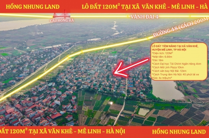LÔ ĐẤT 120m² TẠI VĂN KHÊ – MÊ LINH, HÀ NỘI