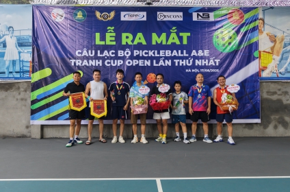HỒNG NHUNG LAND VINH HẠNH LÀ NHÀ TÀI TRỢ CHO LỄ RA MẮT CLB PICKLEBALL A&E